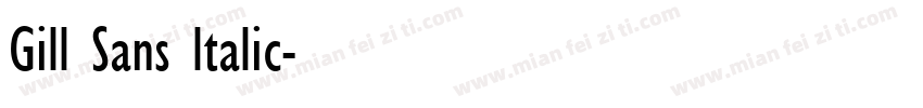 Gill Sans ltalic字体转换